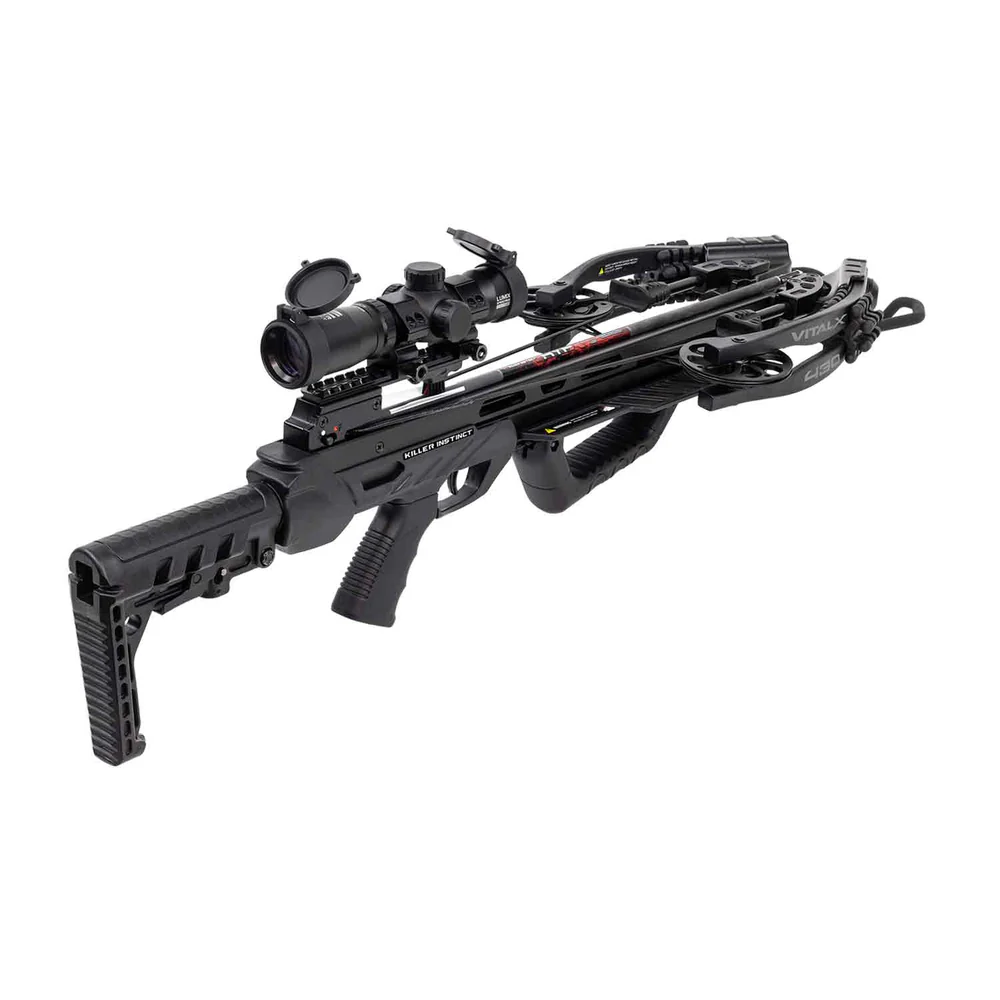 Killer Instinct Vital-X 430 Elite, crossbow package, Killer Instinct crossbow, high-performance crossbow, hunting crossbow, precision crossbow, durable crossbow, bowhunting gear, target shooting crossbow, Vital-X 430 Elite, powerful crossbow, stealth crossbow, crossbow accessories, all-in-one crossbow package, Killer Instinct archery.