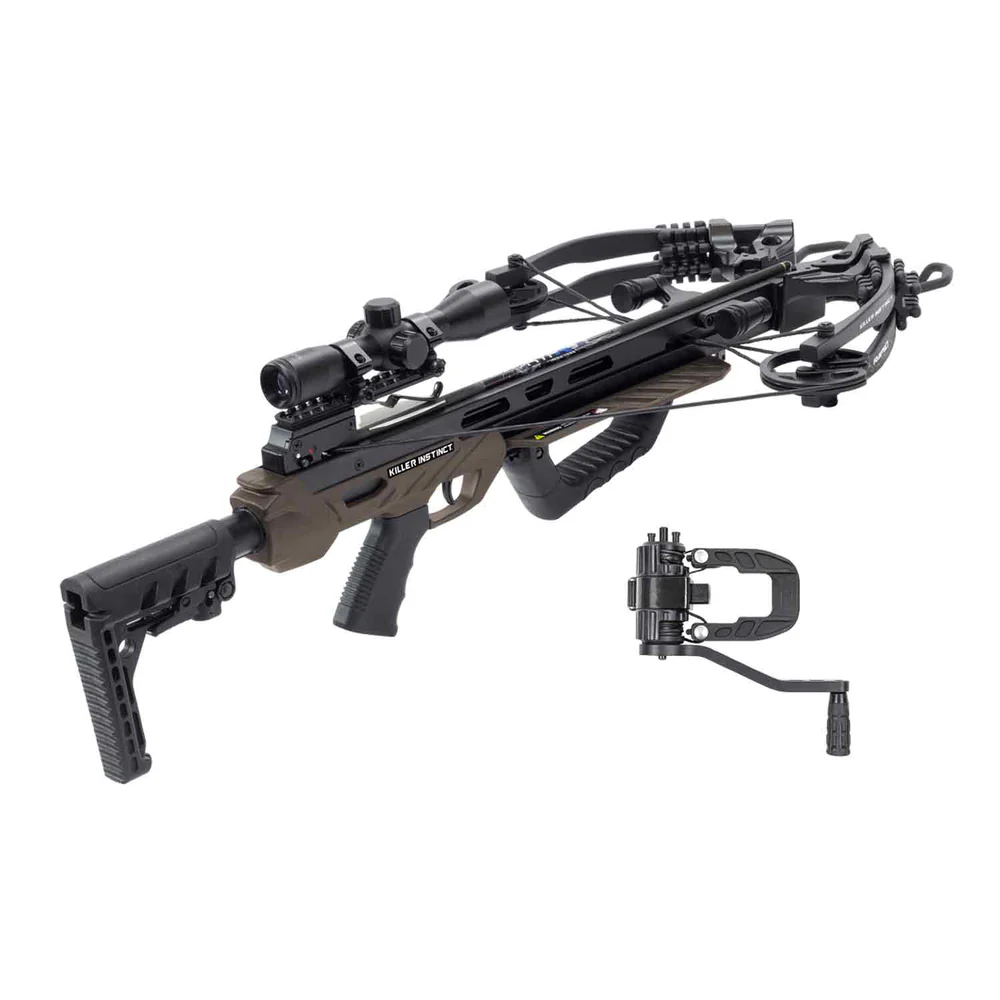 Killer Instinct Rapid 420, crossbow package, Killer Instinct crossbow, high-performance crossbow, hunting crossbow, precision crossbow, durable crossbow, bowhunting gear, target shooting crossbow, Rapid 420, powerful crossbow, stealth crossbow, crossbow accessories, all-in-one crossbow package, Killer Instinct archery.