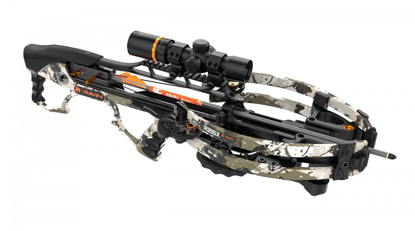 Ravin R26X, crossbow package, XK7 Camo, Ravin crossbow, high-performance crossbow, hunting crossbow, precision crossbow, durable crossbow, bowhunting gear, target shooting crossbow, R26X, powerful crossbow, stealth crossbow, crossbow accessories, all-in-one crossbow package, XK7 Camo, Ravin archery.