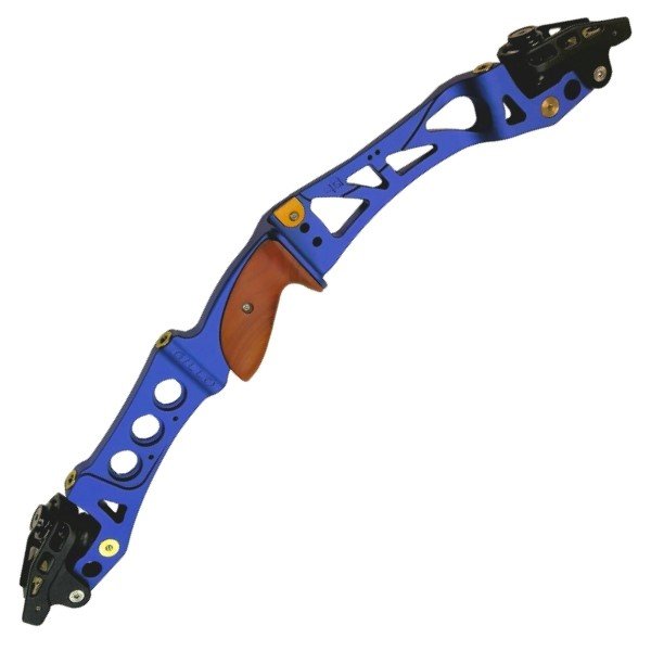 Gillo GT 25" Formula Recurve Riser, recurve archery, competitive archery, precision archery equipment, aluminum riser, customizable archery riser, ergonomic grip, lightweight archery riser, durable archery gear, advanced archery technology, barebow riser, formula limb compatible, stabilizer mounting points, modern archery design, high-performance riser, sleek archery riser, archery accuracy, adjustable riser, archery competition gear.